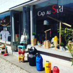 Vitrine de la boutique Cap au Sud située au Cap Ferret