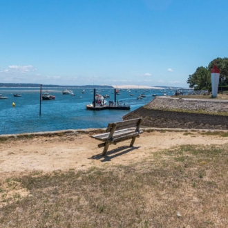 Vue sur le Bassin d'Arcachon depuis le village de La Vigne au Cap Ferret