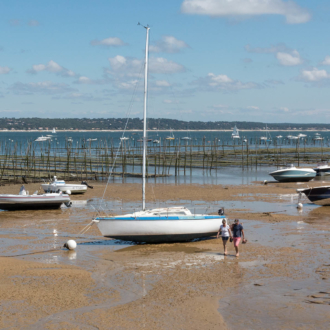 Balade sur la plage du Cap Ferret à marée basse