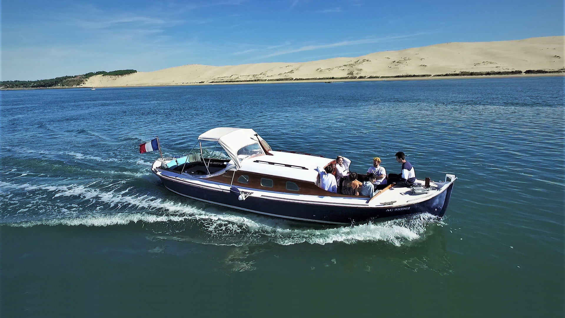 Pinasse Freebay sur le bassin d'Arcachon