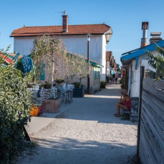 Chemin dans le quartier ostréicole du Canon