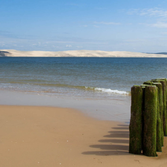 Vue sur la Dune du Pilat depuis la Pointe du Cap Ferret