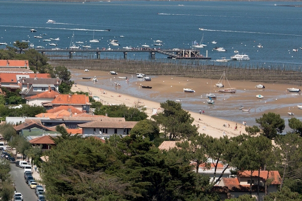 Plage du Centre au Cap Ferret vue depuis le phare